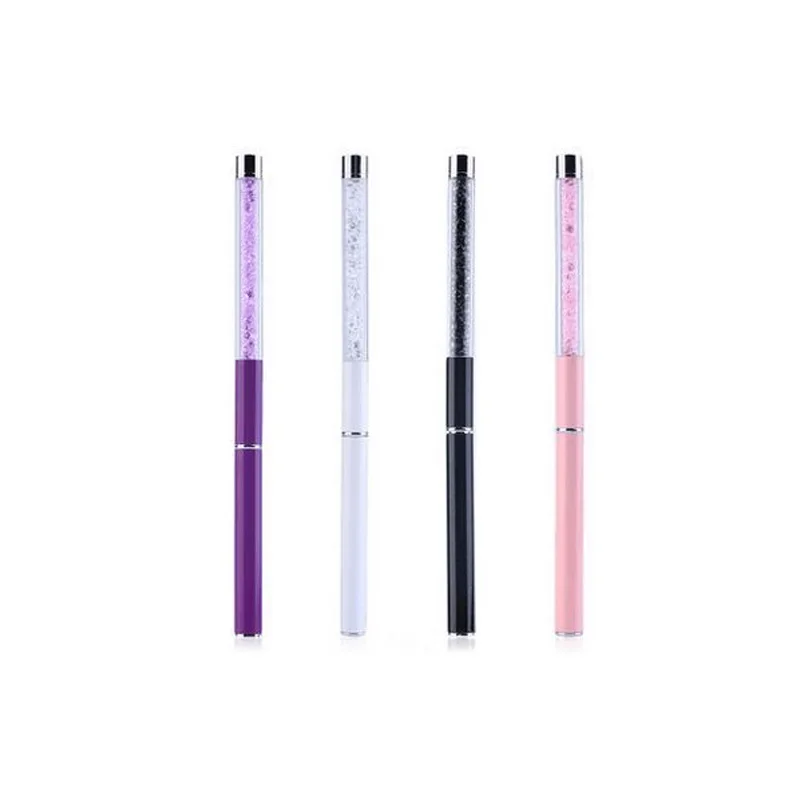 Новая ручка для нейл арта УФ гелевая кисть рисования черная розовая фиолетовая