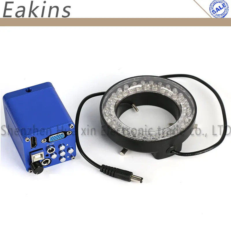 Eakins промышленный микроскоп камера 1080P 45Fps HDMI VGA USB выходы с 56 светодисветильник