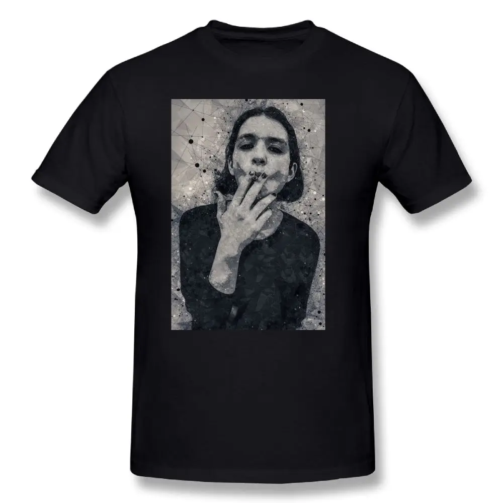 Placebo, футболка, Brian Molko Placebo, геометрическое искусство, футболка, мужская, 3d принт, летние футболки, уличная, негабаритная, музыкальная футболка - Цвет: black