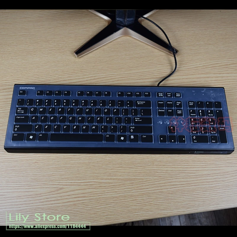 black Для Hp Compaq acer Pr1101U Настольный ПК Чехлы для клавиатуры водонепроницаемый пылезащитный Прозрачный чехол для клавиатуры защитная кожа - Цвет: black