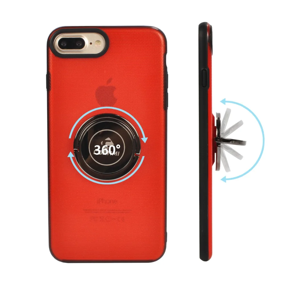 CORNMI для iphone 7 8 Plus 360 чехлы телефонов с кольцом на палец со скрытой подставкой Чехол