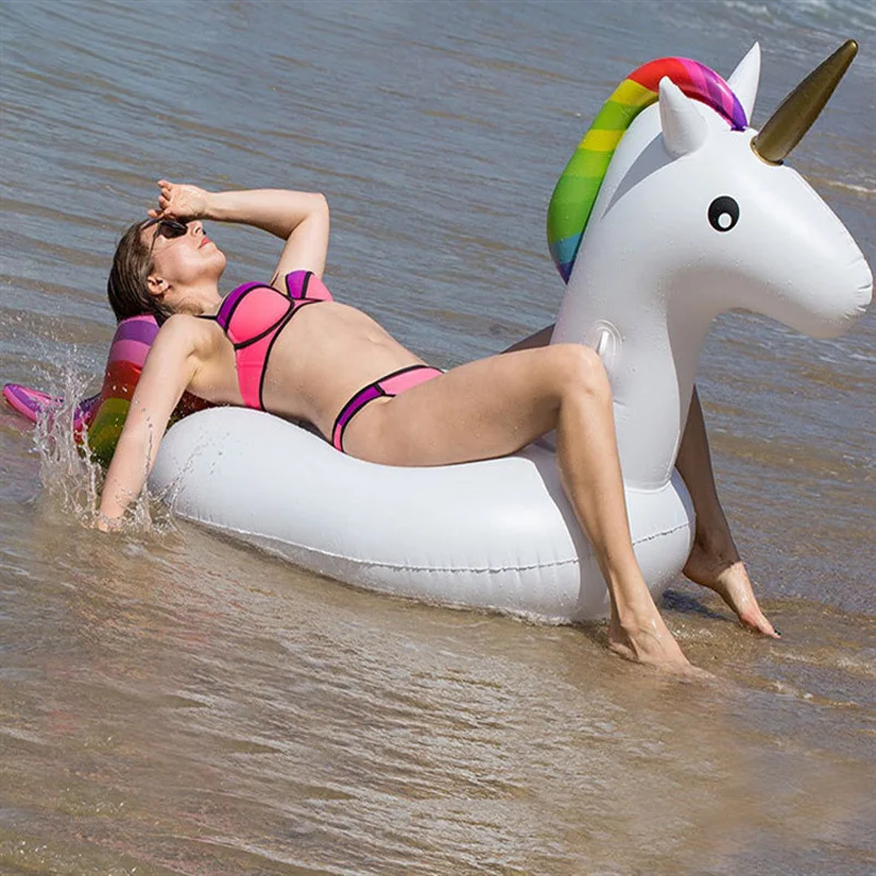 Надувной поплавок для бассейна 200 см|inflatable unicorn pool float|inflatable poolunicorn |