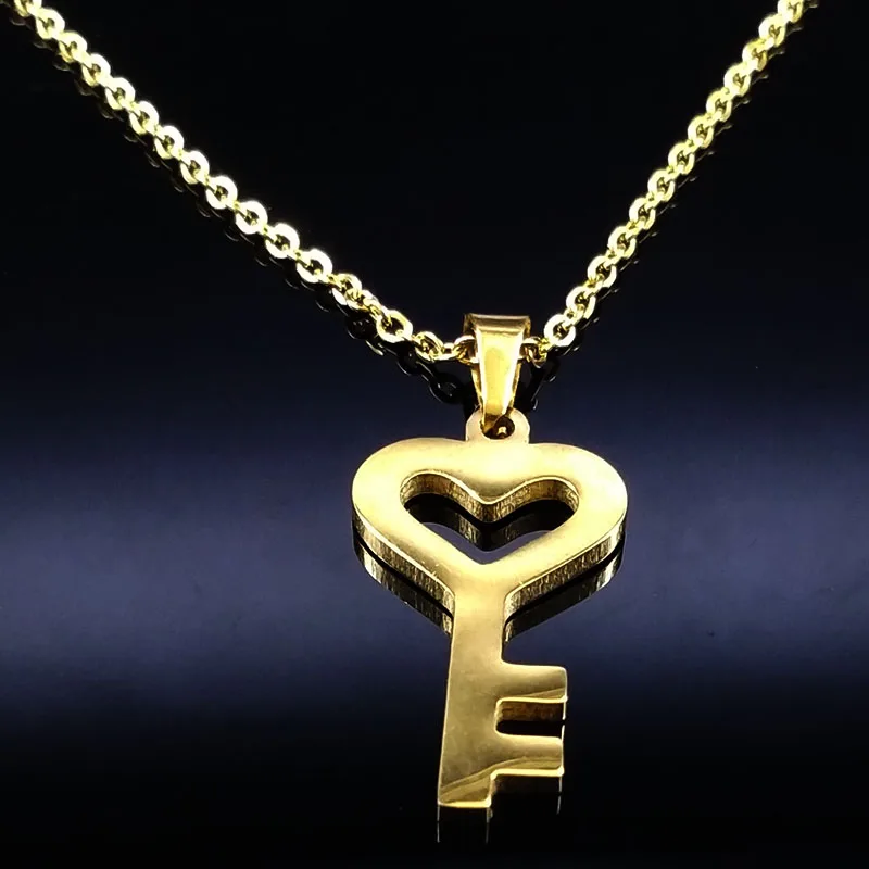 2020 набор украшений для женщин из нержавеющей стали с надписью Love Key модные серьги