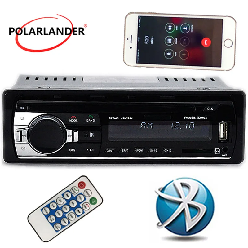 Автомагнитола 1 DIN автомобильная аудиосистема FM Bluetooth mp3 плеер сотовый телефон