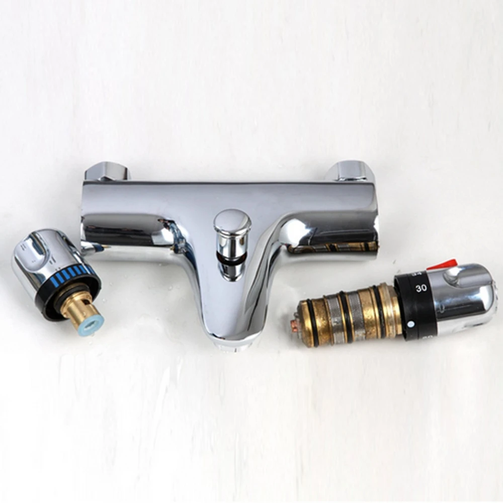 Newly Arrival Bathroom Replacment Thermostatic Tub Mixer Faucet Handheld Shower Valve with Diverter Chrome Finish | Обустройство дома