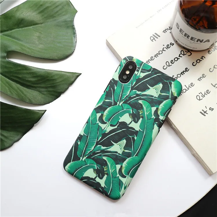 Gimfun летний свежий банановый лист чехол для телефона Iphone 7 8 6 6s 5 5S Plus зеленый