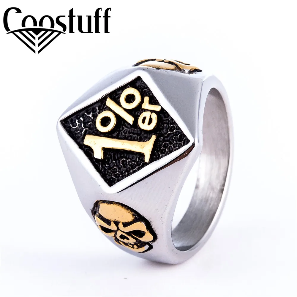 2018 Mens fashion jewelry hip hop 316L stainless steel rings for droshipping suppliers usa gold 1%er skull biker ring men | Украшения и