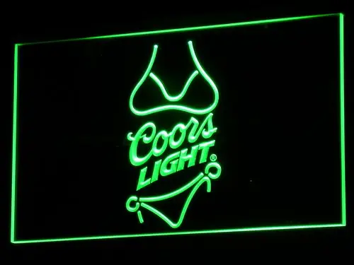 A119 светлое пиво Coors бикини бар Pub светодиодный неоновые световые знаки с