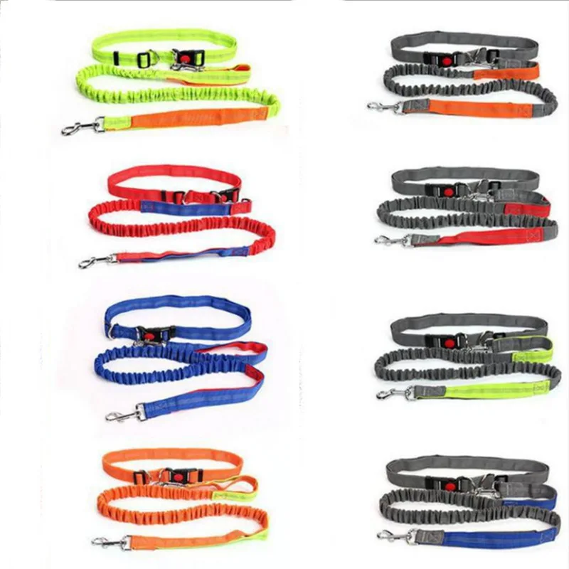 Нейлоновый Поводок для собак со светоотражающей полосой эластичная талия