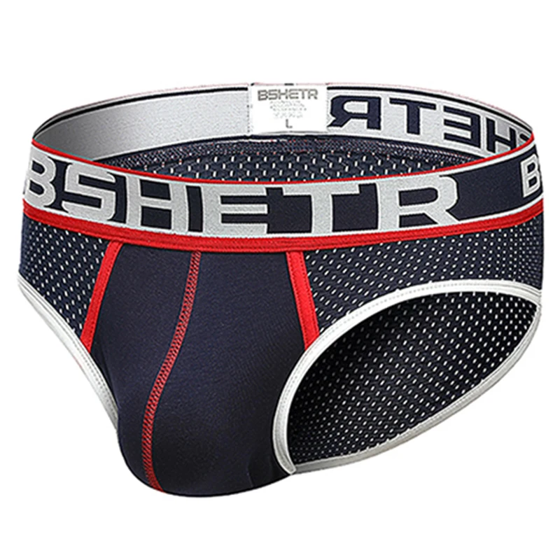 Новое мужское нижнее белье 3 шт./партия короткие дышащие мужские трусики с сеткой
