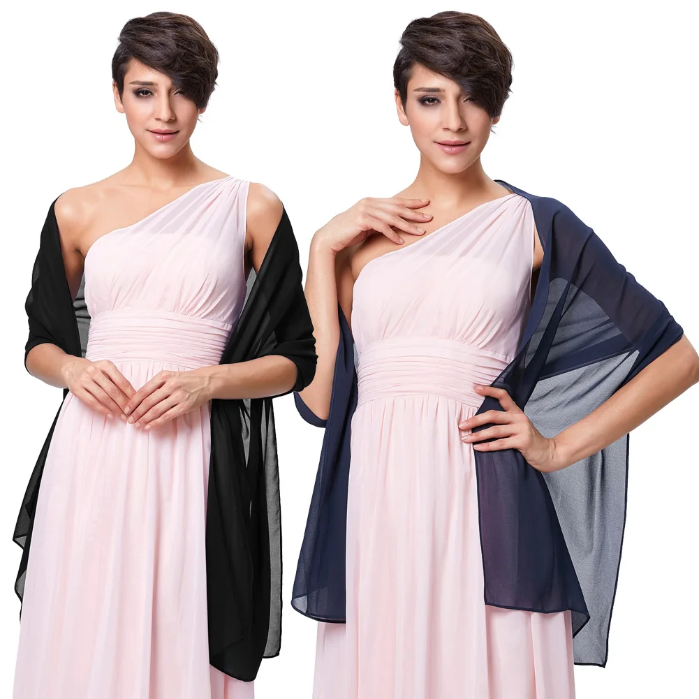 80*18 &quotшифоновое свадебное вечернее платье шаль шарф обертывание шейный