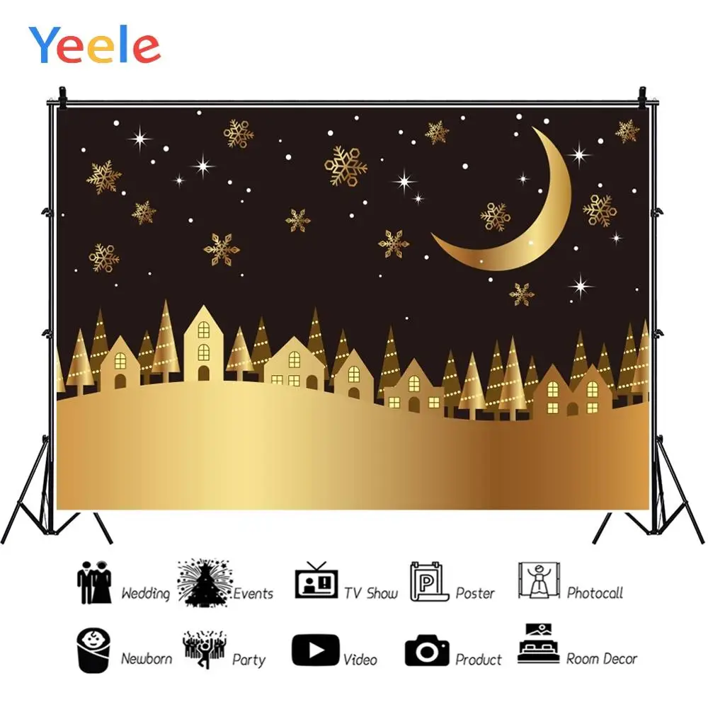 Yeele обои для фотосъемки Луна Звезда лес замок фон персонализированные