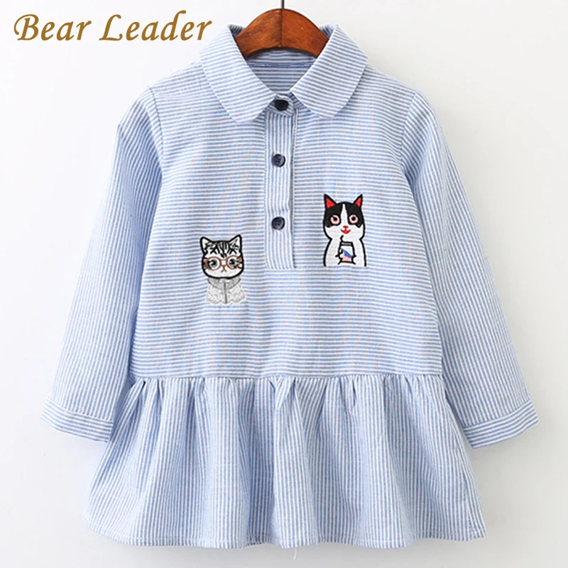 Bear leader/платье для девочек коллекция 2019 года новые осенние рубашки платья с