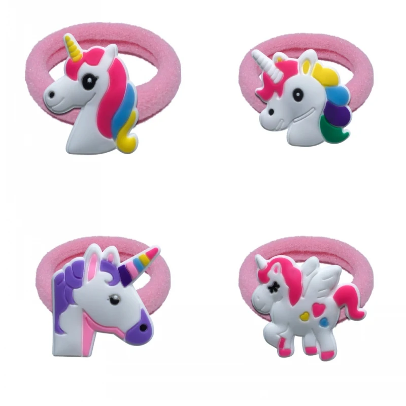 Новое поступление эластичные резинки для волос с единорогом детские резиновые