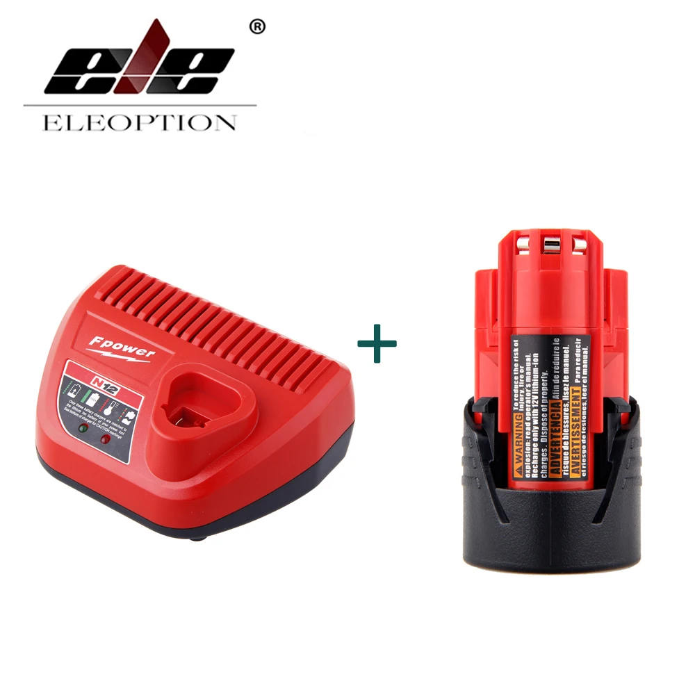 ELEOPTION Мощность инструмент Батарея для Milwaukee M12 48 11 2401 2510 20 59 1812 12 В 2000 мАч литий