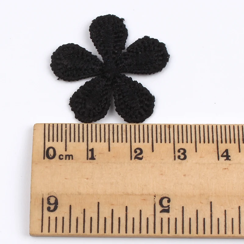 Патчи с черными цветами растворимые кружевные цветочные аппликации аксессуары