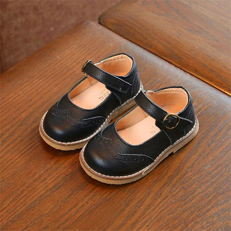 Новинка 2019 весенне Осенняя обувь из натуральной кожи для девочек брендовая