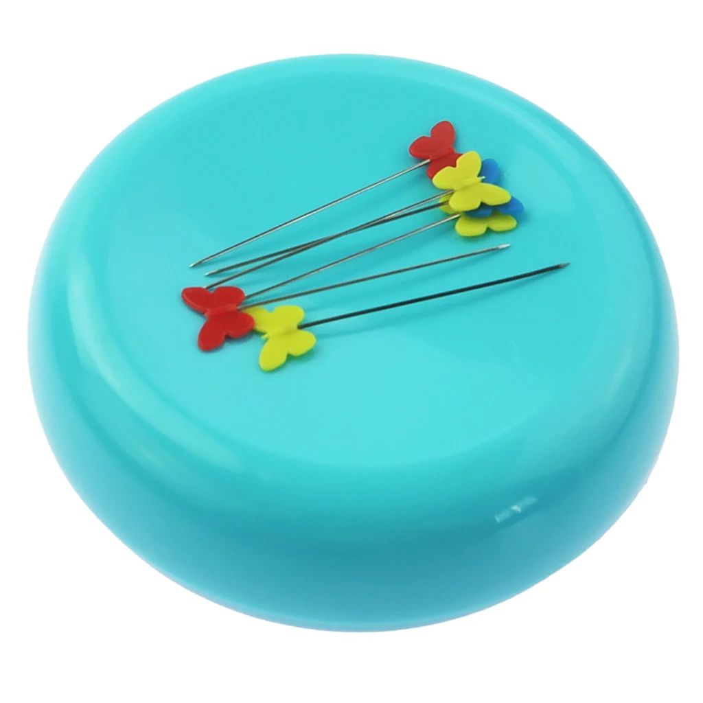 Blue Домашняя Полезная DIY круглая форма Магнитная игла булавка Подушка швейный инструмент Аксессуары - Цвет: Blue
