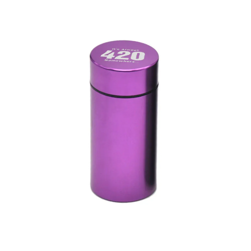 Purple-420-Hornet Водонепроницаемый резиновый герметичный алюминиевый чехол для таблеток с логотипом, контейнер, чехол для хранения - Цвет: Purple-420-Hornet