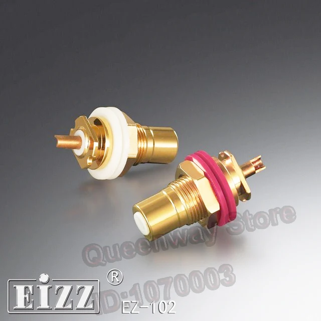 

EIZZ EZ-102 RCA Signal Socket RCA Signal Audio Socket Jack Pure Gold Plated Phosphor Bronze Pair