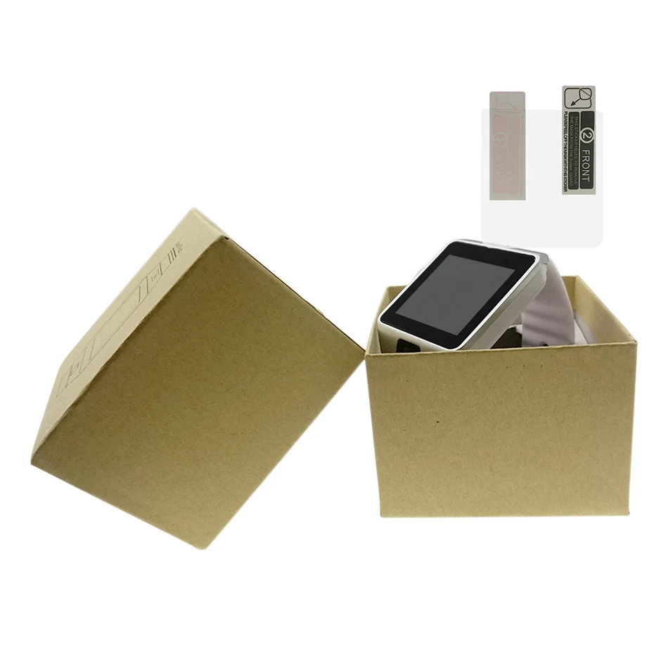 White With Box DZ09 Смарт часы камера dz09 наручные SIM карты для Ios Android Bluetooth MTK6261 поддержка Repalce ремешок PK GT08 A1 - Цвет: White With Box