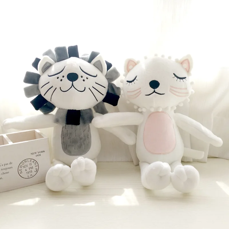 Kawaii мягкие игрушки кошка Лев скандинавский мультфильм животное кукла девушке