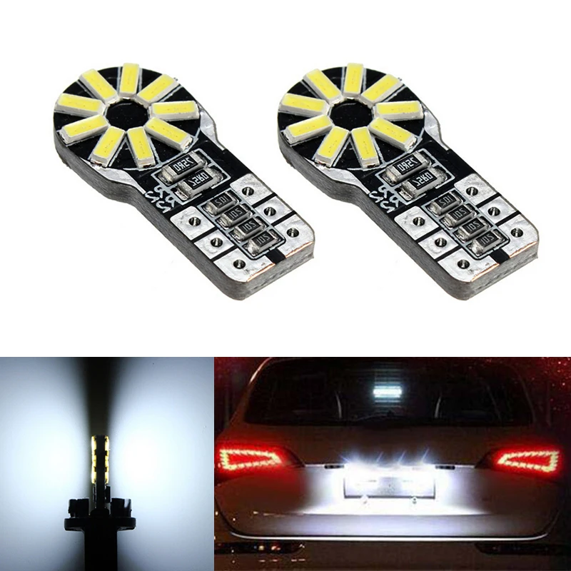 2x Автомобильные светодиодные лампы без Ошибок T10 3014 SMD 12В номерные знаки для Honda