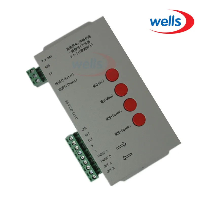 Оригинальный полноцветный контроллер T1000S для WS2811 WS2801 WS2812B LPD8806 6803 1903 цифровая