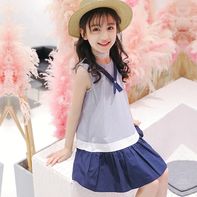 Children's 2018 summer new Korean version girls' sleeveless dress children's student princess | Детская одежда и обувь