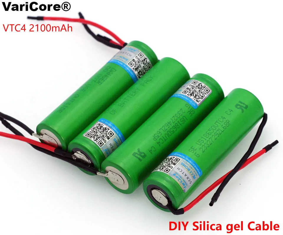 Оригинальный VariCore 3 6 V 18650 VTC4 2100mAh Высокий слив 30A перезаряжаемая батарея для US18650VTC4