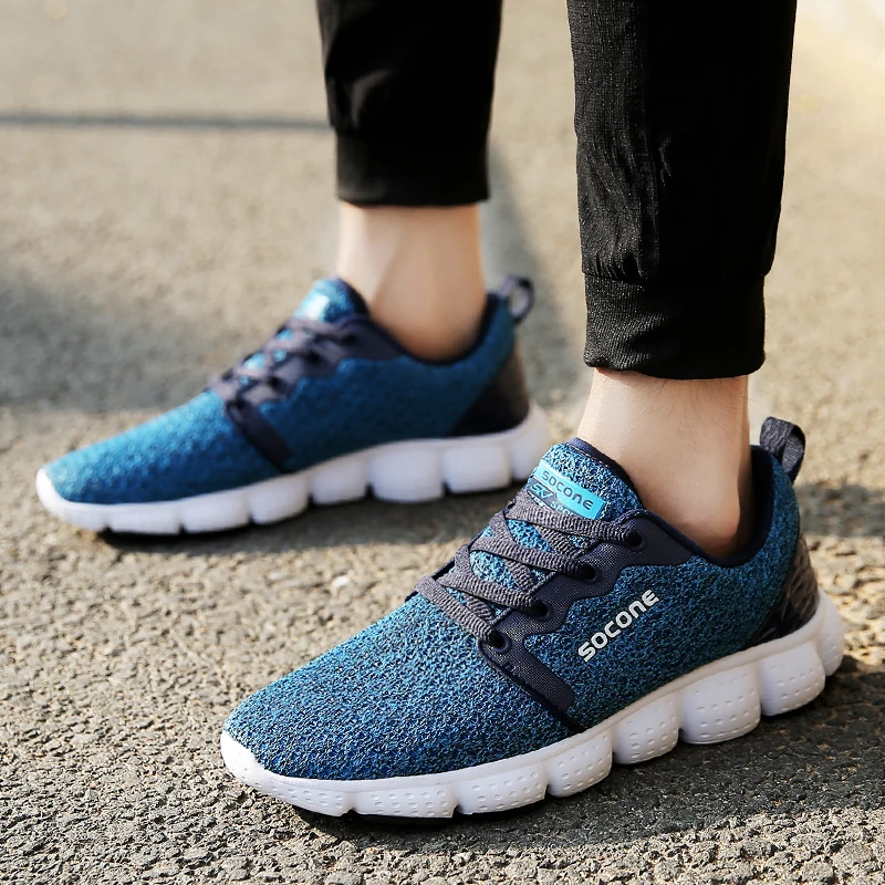 Мужские кроссовки для бега Socone дышащие тенниса уличная спортивная обувь zapatillas