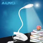 Настольная лампа, светодиодный USB настольная лампа 14, светодиодный светильник с прищепкой, кровать для чтения, книжный светильник светодиодный, настольная лампа, сенсорная защита глаз для чтения