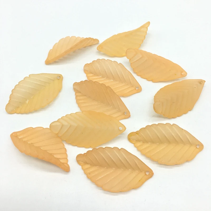 light orange Акриловые Пластик Прозрачный матовый оставьте бисер мягкой искусственной военно-морской флот бисер Подходит для ювелирных изделий DIY аксессуары 31*18 мм 30 шт./пакет - Цвет: light orange