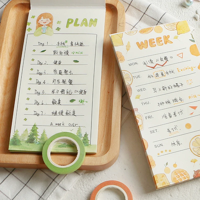 30 простыни Детские Kawaii Sweety девушка memo pad портативный блокнот планировщик DIY заметки милые канцелярский школьный офисный питания Papelaria
