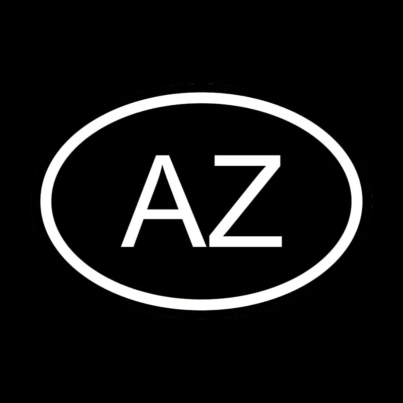 YJZT 14 9 см * 10 1 АЗ Азербайджан код страны овальные автомобильные наклейки виниловые