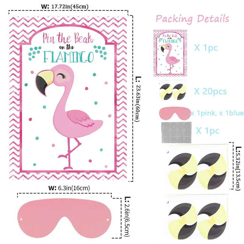 Игра с принтом фламинго рот/клюв на вечеринке игра день рождения