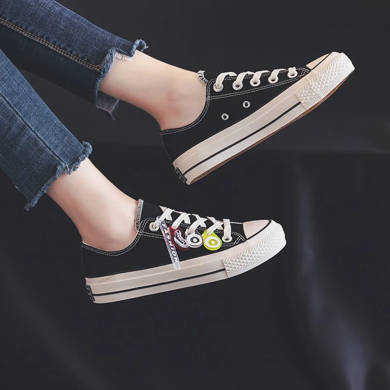 Новинка Корейская версия обуви Женская парусиновая обувь Повседневная Удобная