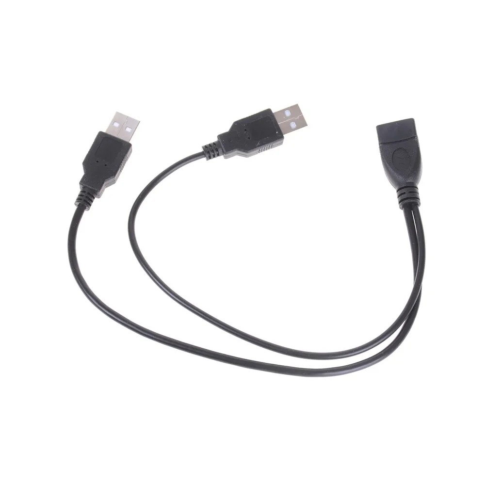 1 шт. Удлинительный кабель USB 1 Женский до 2 USB Мужской дата-концентратор адаптер питания Y Разветвитель usb Зарядный Кабель питания Шнур 20 см