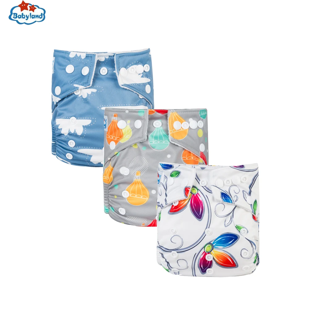 

Christmas Promotion 20pcs Washable Cloth Diapers Baby Reusable Diaper Newest Prints Babyland Baby Microfleece Nappy Pocket Style