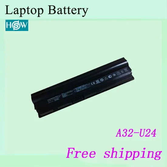 6-cells U24 laptop battery For ASUS U24A U24E batteries Free shipping | Laptop Batteries