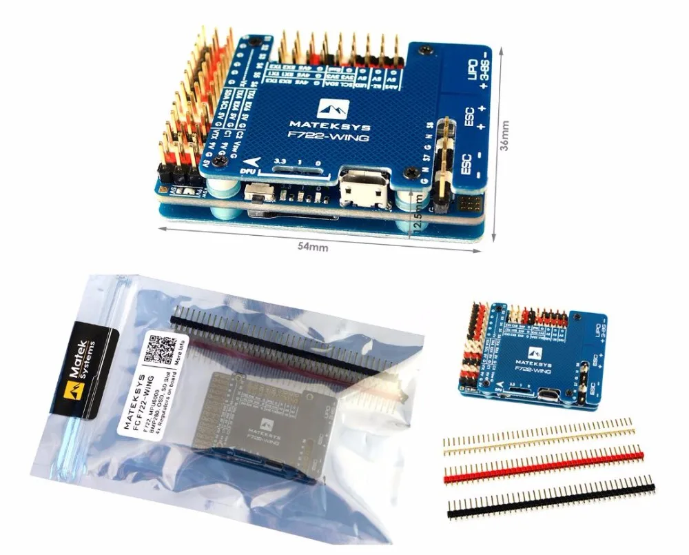 Matek System F722-WING игровые джойстики STM32F722RET6 со встроенным серверный компьютером с