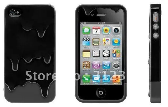 new arrival Ice Cream plastic Case for iPhone 4 4G 4S colorful Melt brand hard cover iphone 4s |