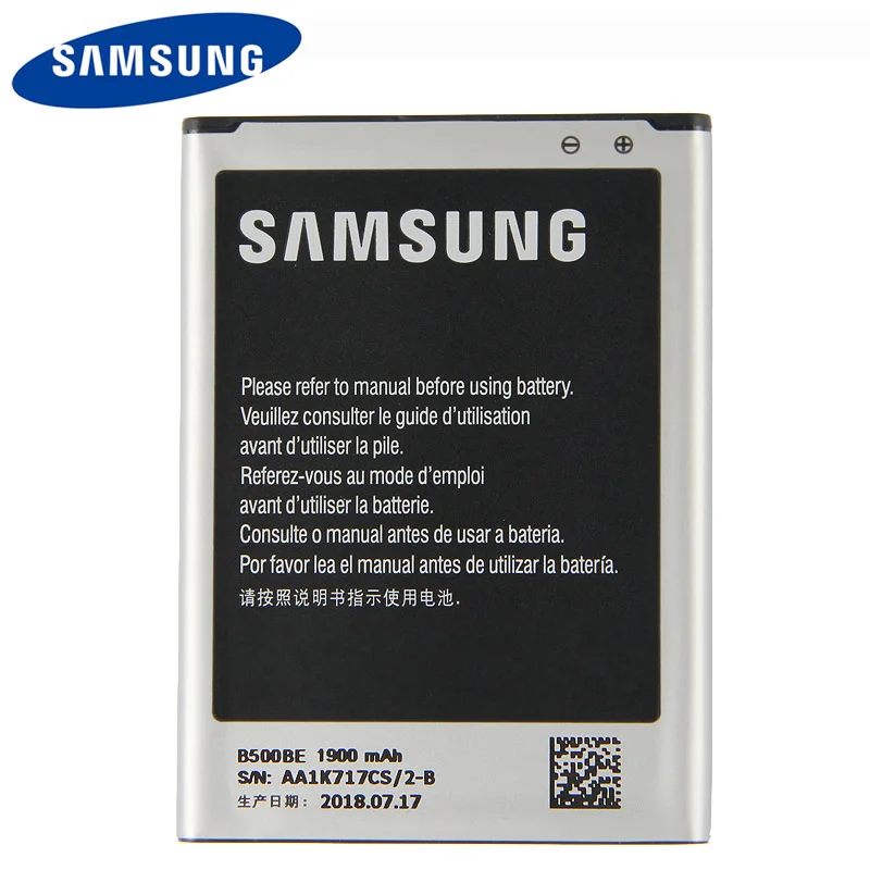 Оригинальный высококачественный аккумулятор Samsung B500BE для GALAXY S4 Mini I9190 I9192 S4Mini I9195