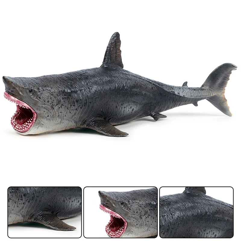 Оригинальные фигурки Oenux Megalodon Shark Sea Life морские животные пвх доисторические