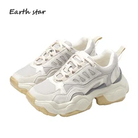shoes women chunky sneakers genuine leather zapatos de mujer spring new increased shoechaussures femme lady platform footware