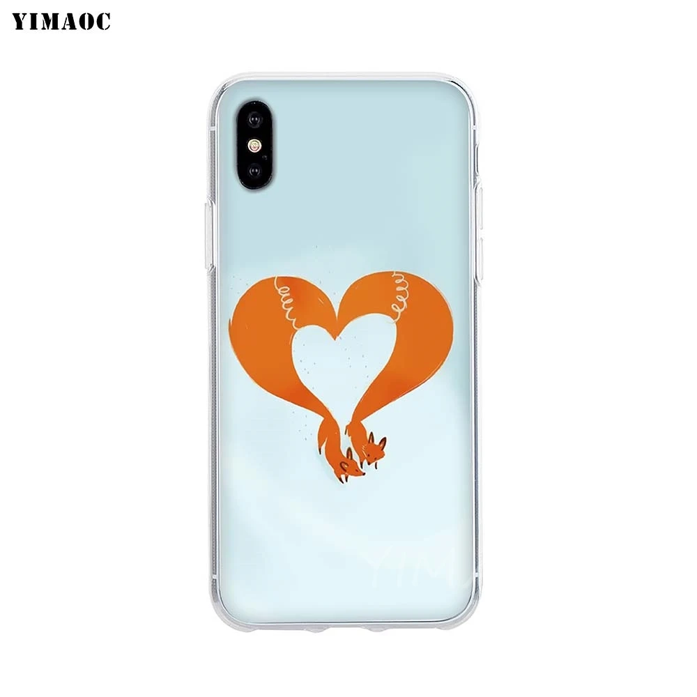 YIMAOC Animal puzzle foxes fox Soft TPU Silicone Case Cover for iPhone 8 7 6 6S Plus 5 5S SE X XS Max XR Shell Cases |