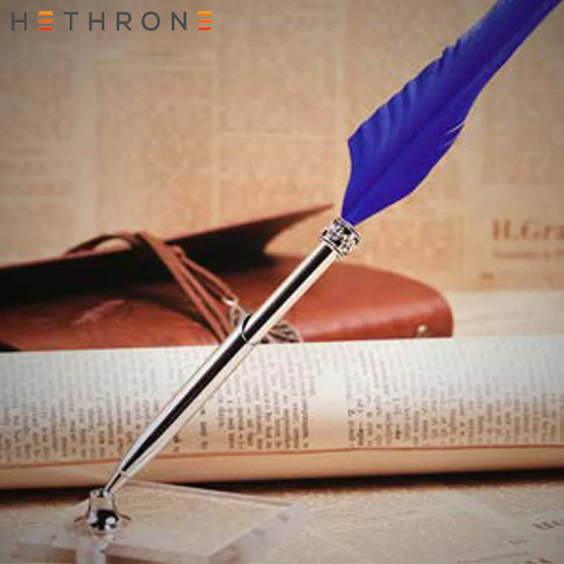 Винтажная инновационная металлическая ручка hetronblue ручной работы для письма