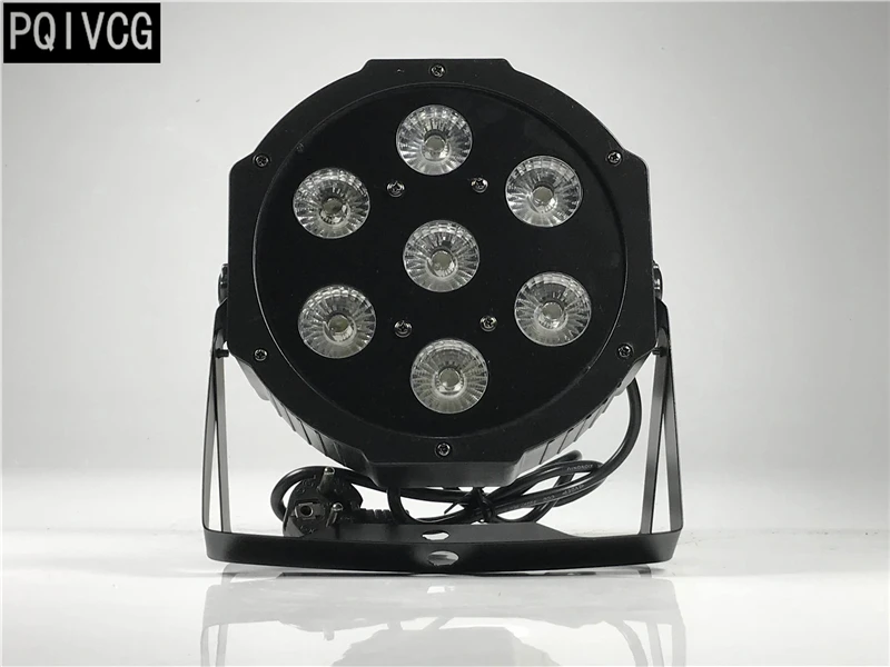7x12 Вт 6в1 led par light rgbwa+ uv 6в1 led par falt par dmx профессиональное сценическое освещение оборудование Новое