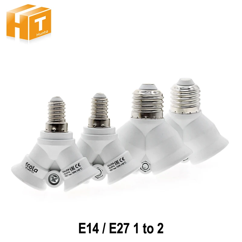 

E27 / E14 Lamp Holder Converters Lamp Bases 1 to 2 Bulb Holder Converter For LED Bulb Light