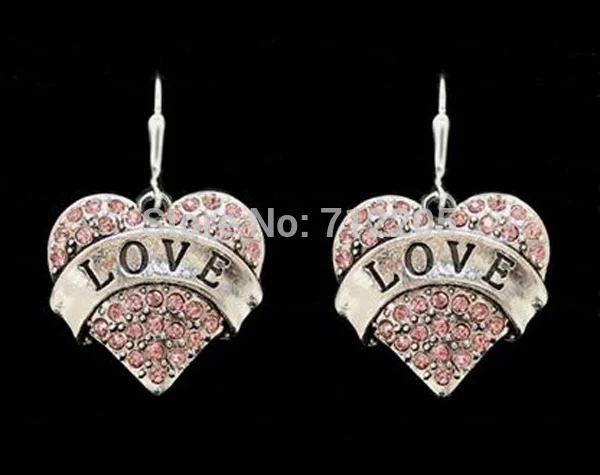Модные серьги в форме сердца с родиевым покрытием|earring gun|earring gaugesearrings strass |